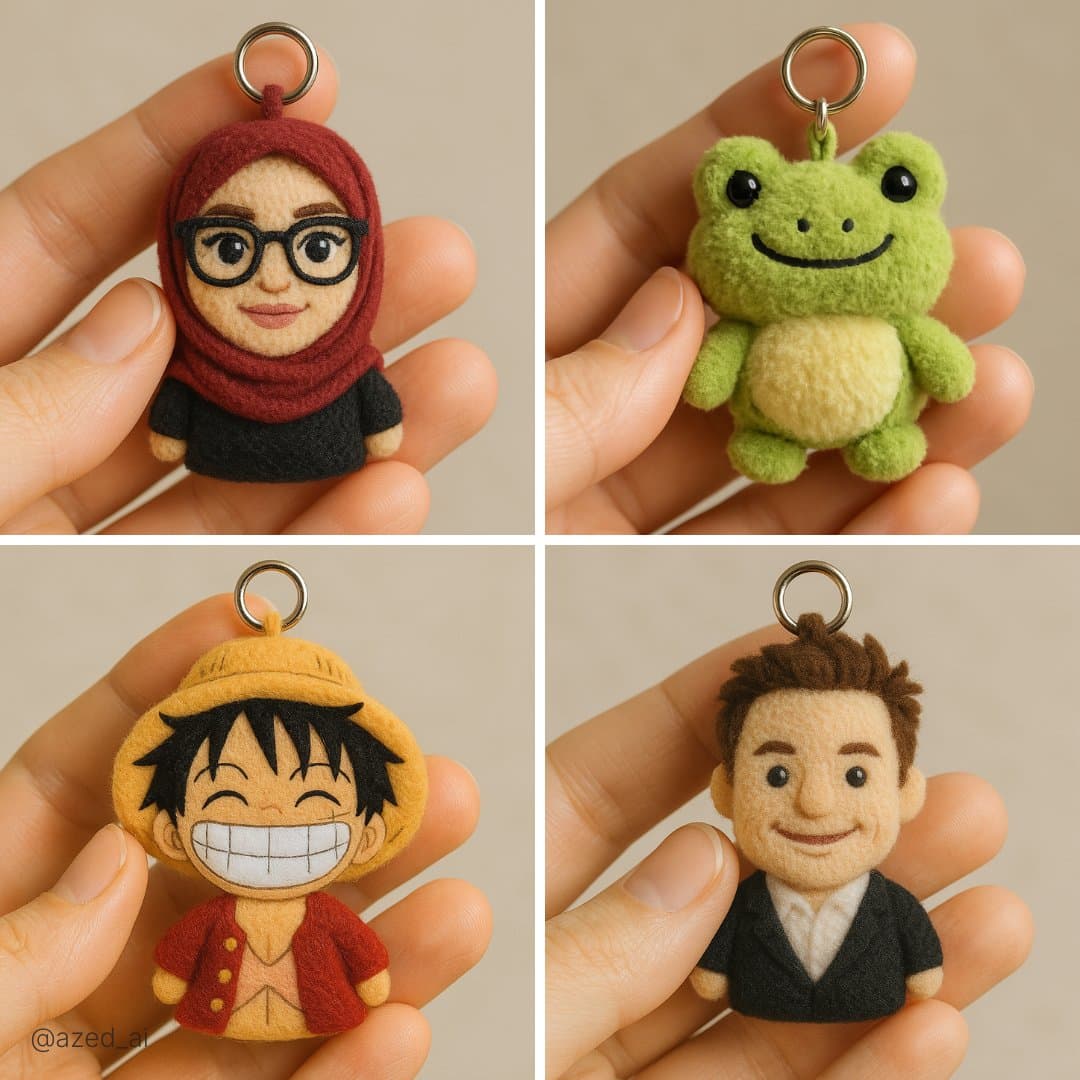 Custom plush keychain