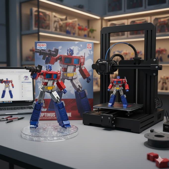 Action Figure - Confezione Premium con Stampante (Optimus Prime)