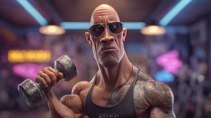 Dessin de bande dessinée corps entier en haute définition exagérée