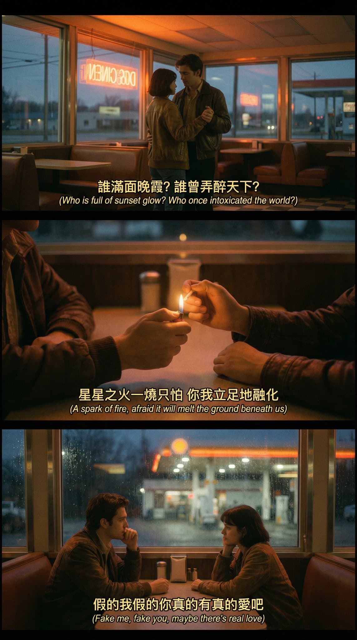 Generate cinematic images based on song lyrics.