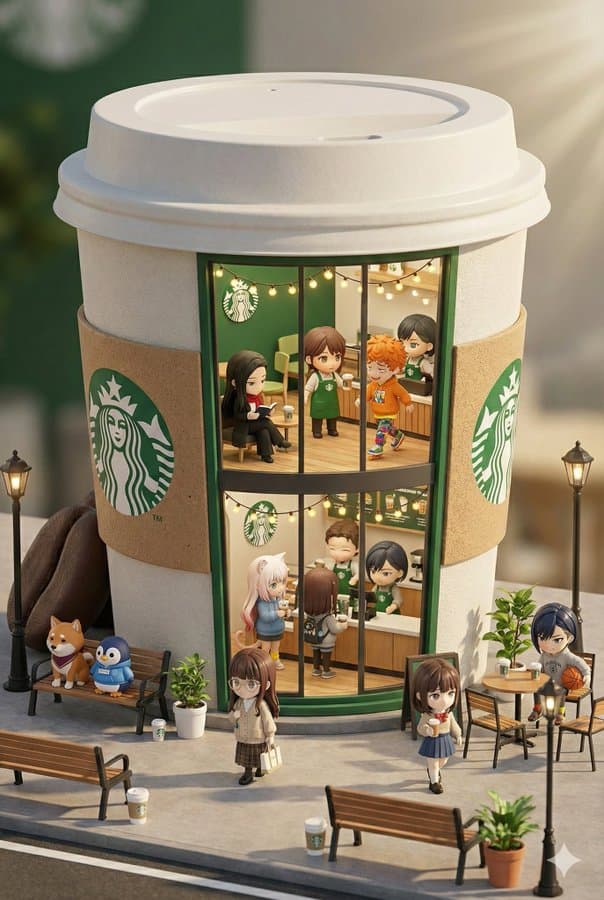 Q-version Starbucks Mini Concept Store