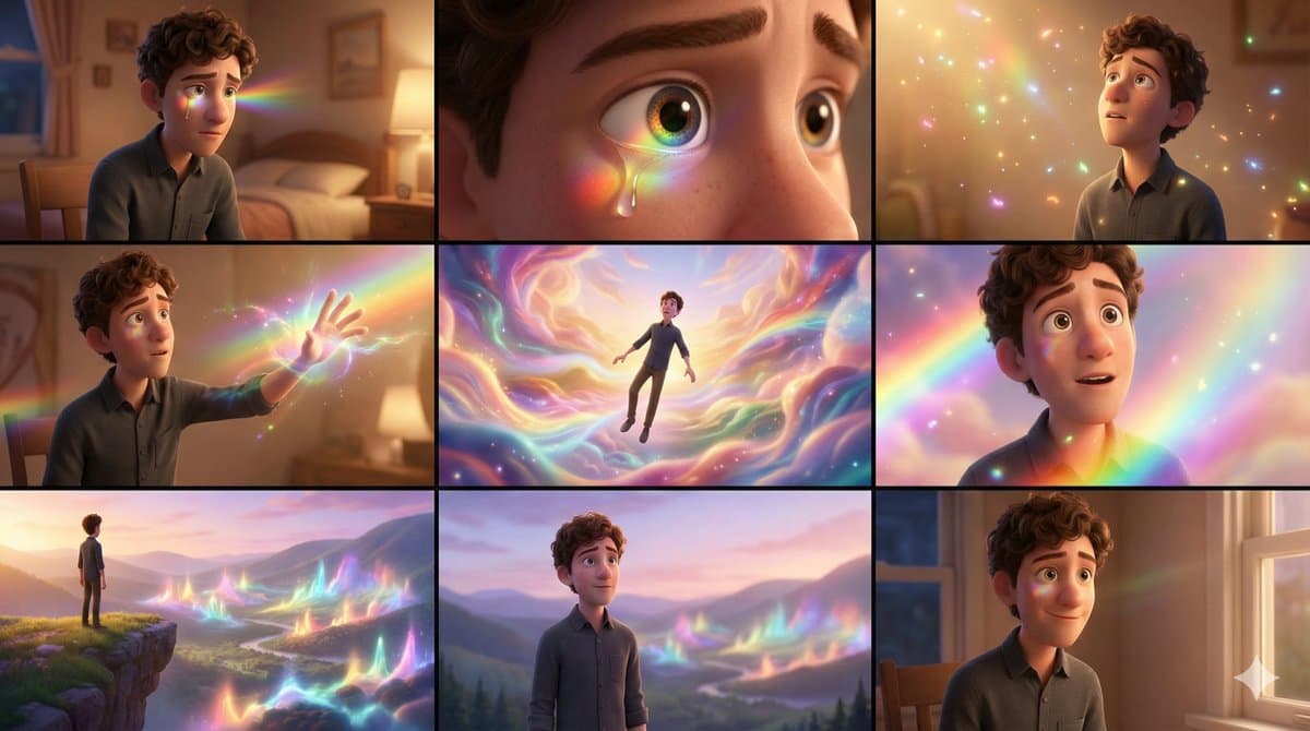 3x3网格皮克斯风格故事板